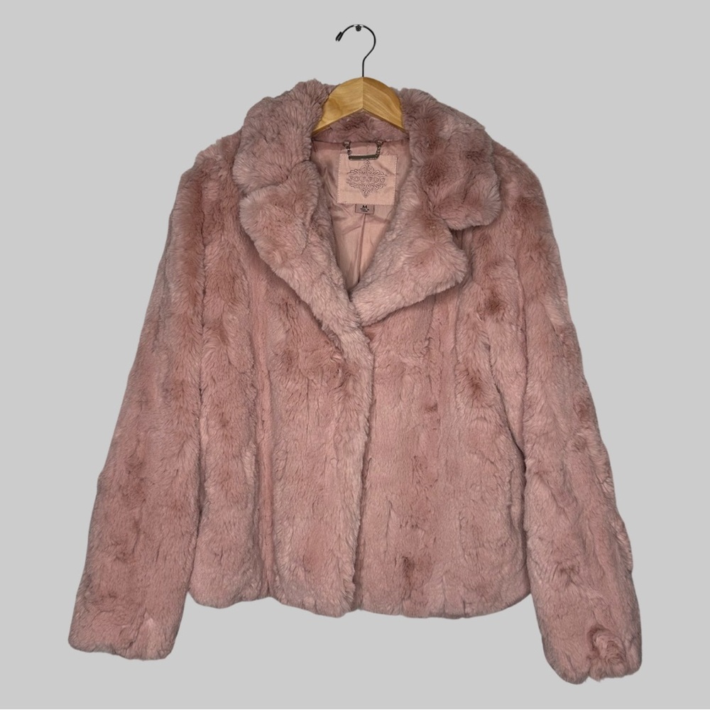 Jou Jou Blush Pink Faux-Fur Jacket